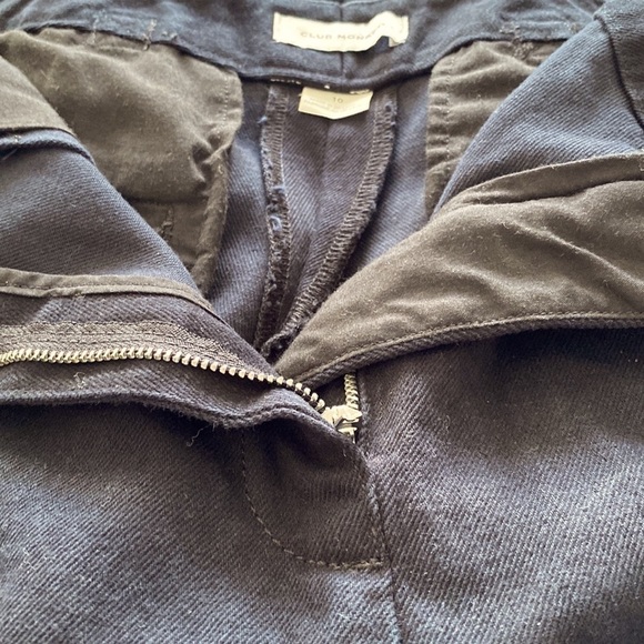 Club Monaco Nordstrom black wide leg cotton jeans Cinch belt back NEW S 10
C - Picture 12 of 15